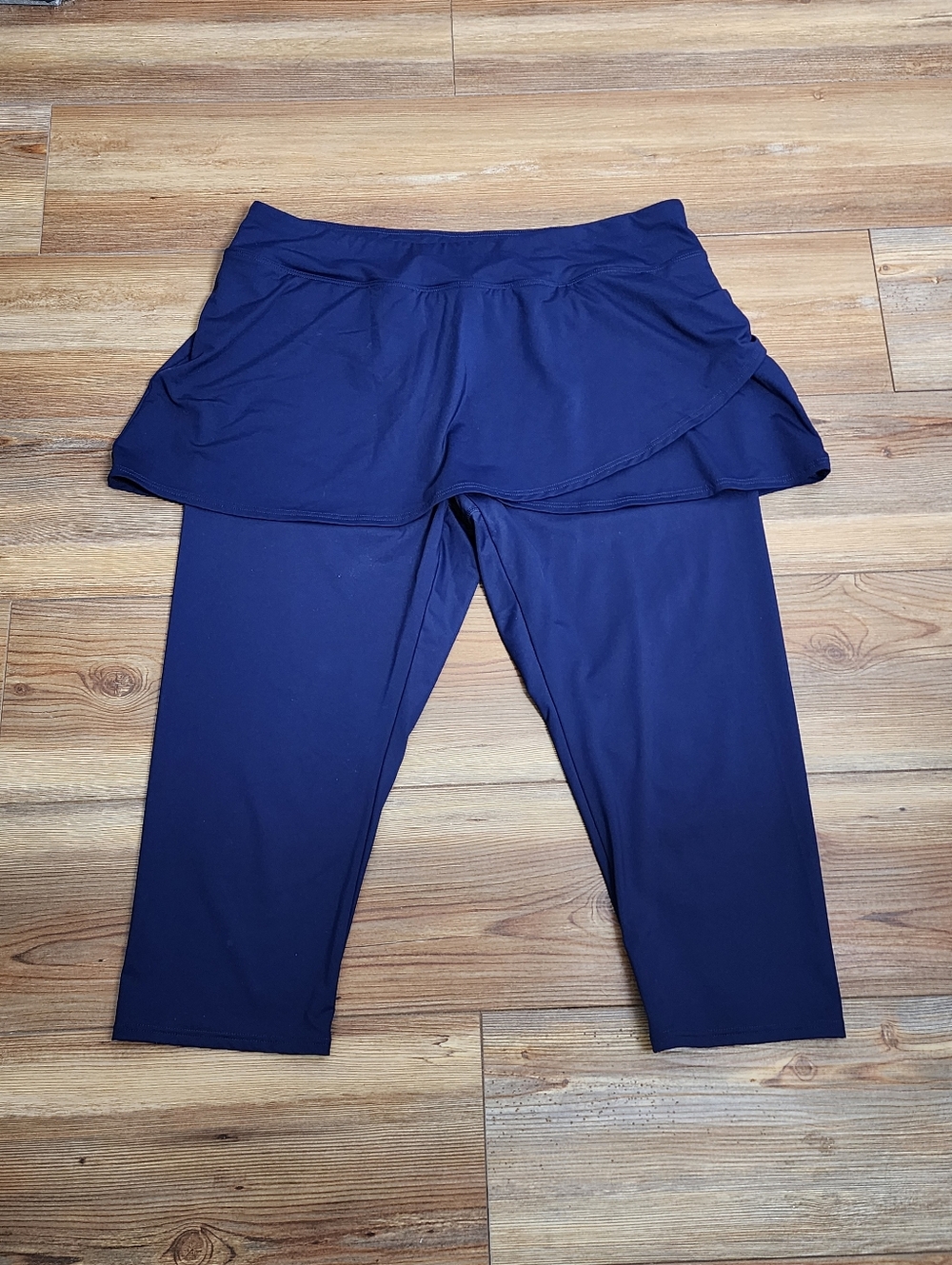Lands' End Modest Swim Skirt With Leggings Women's XL 18 Navy Blue - Picture 2 of 5